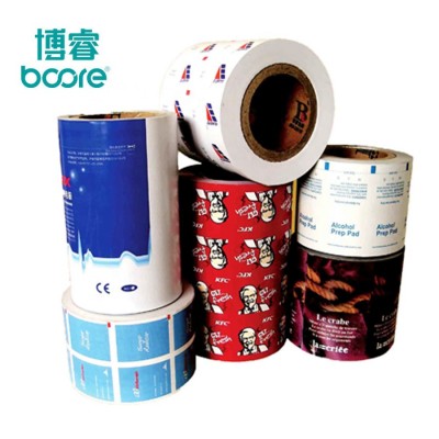 Foil wrapping paper hot sealing aluminum foil wrapping paper for glasses cleaning wipes lens paper