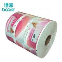 Heat sealing packaging film pet opp film rolls plastic packaging printed materials printed film roll for wet tissue