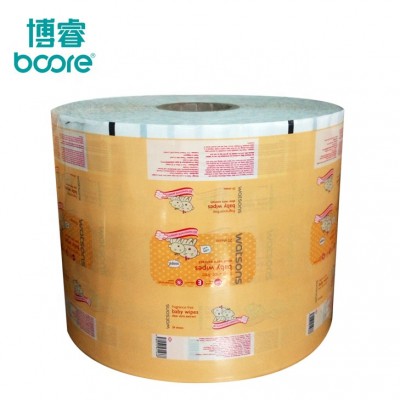 Plastic PET Aluminum Foil Laminated Film for Wet Tissue Snacks Packaging